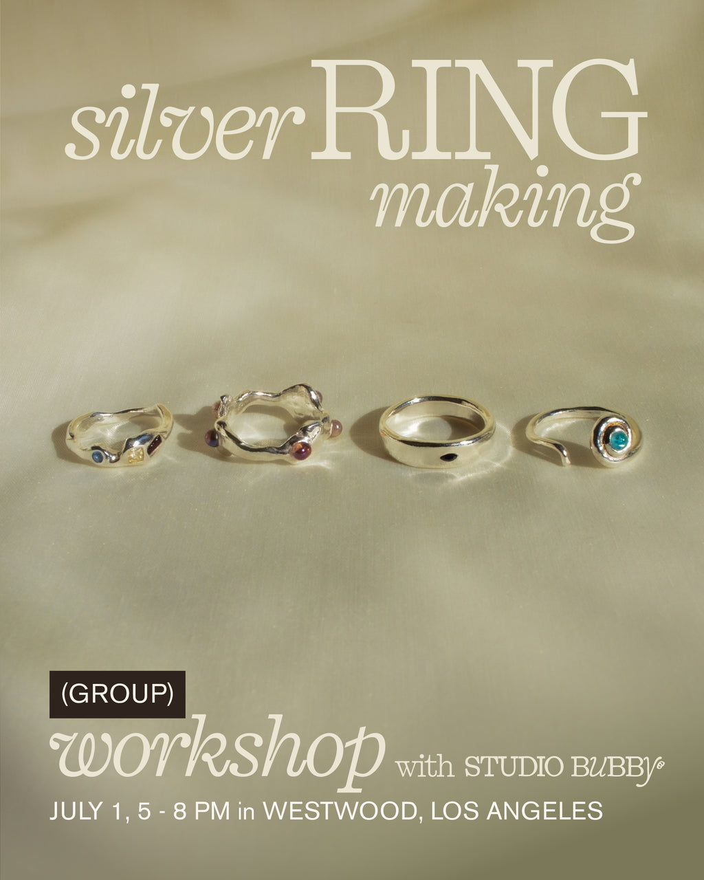 7/1 group workshop: silver ring making