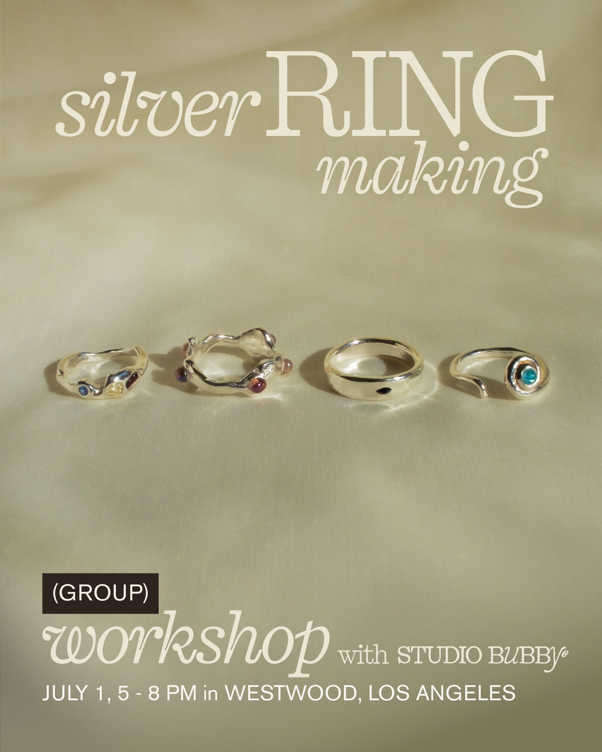 7/1 group workshop: silver ring making