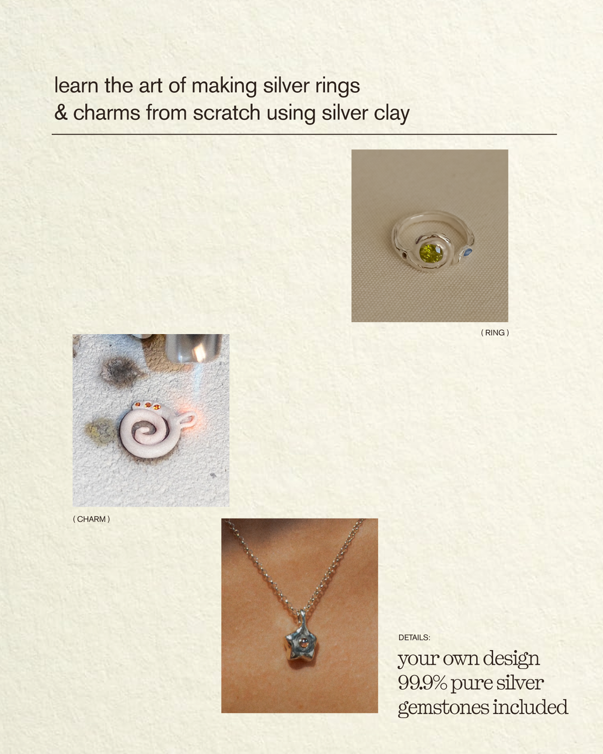 silver & matcha: make a ring or charm
