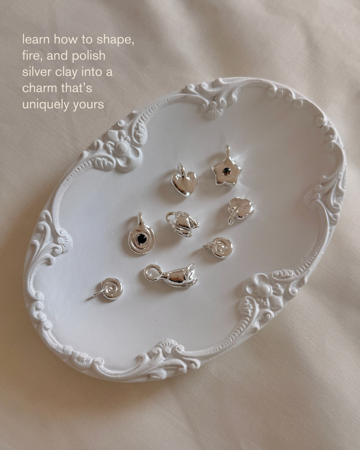 group workshop: silver charm making