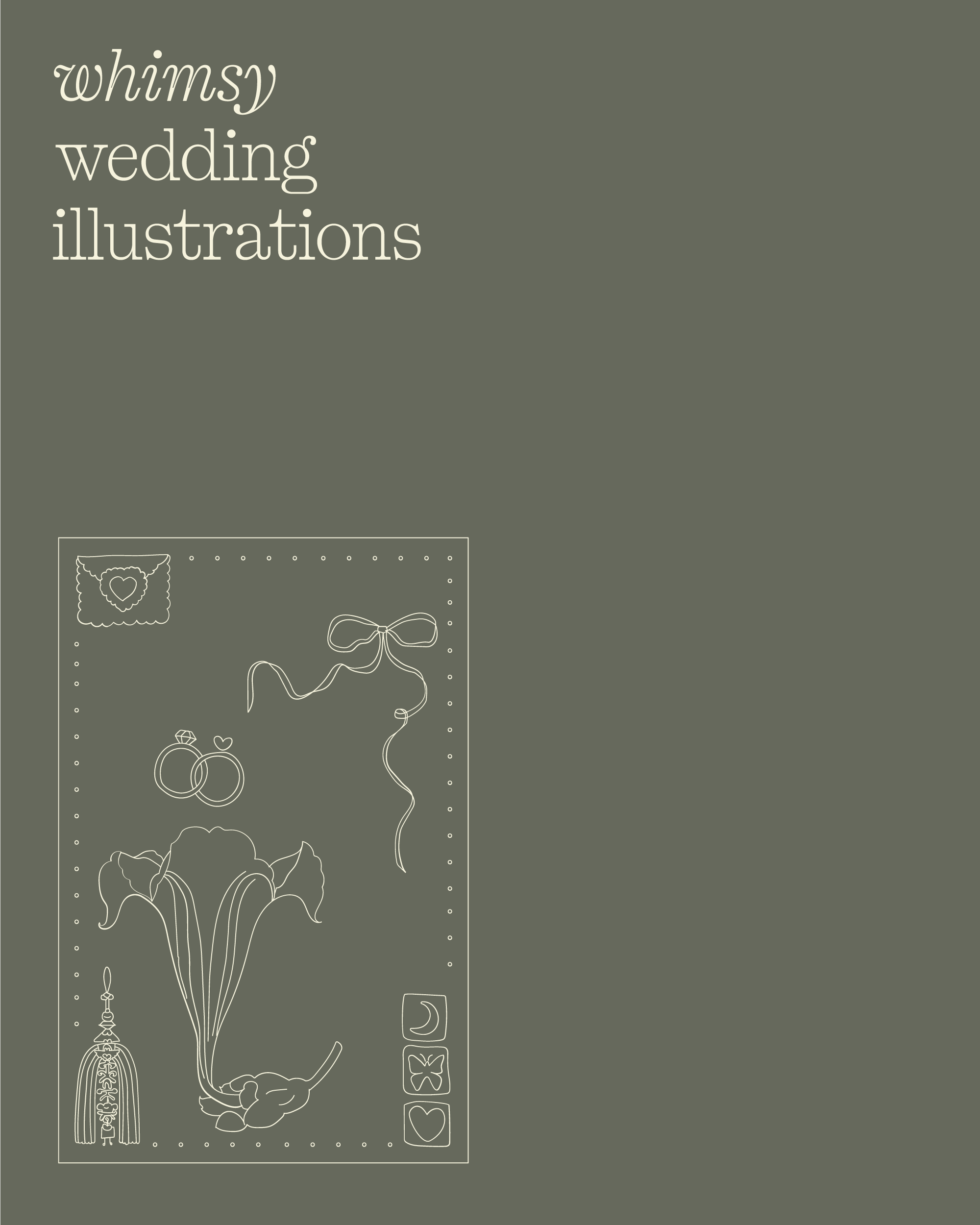 whimsy wedding illustrations
