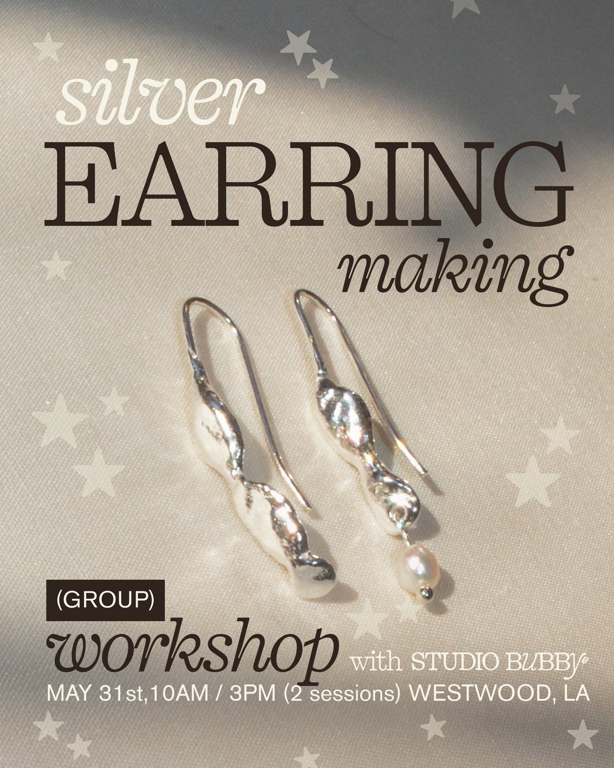 5/31 group workshop: silver earring making