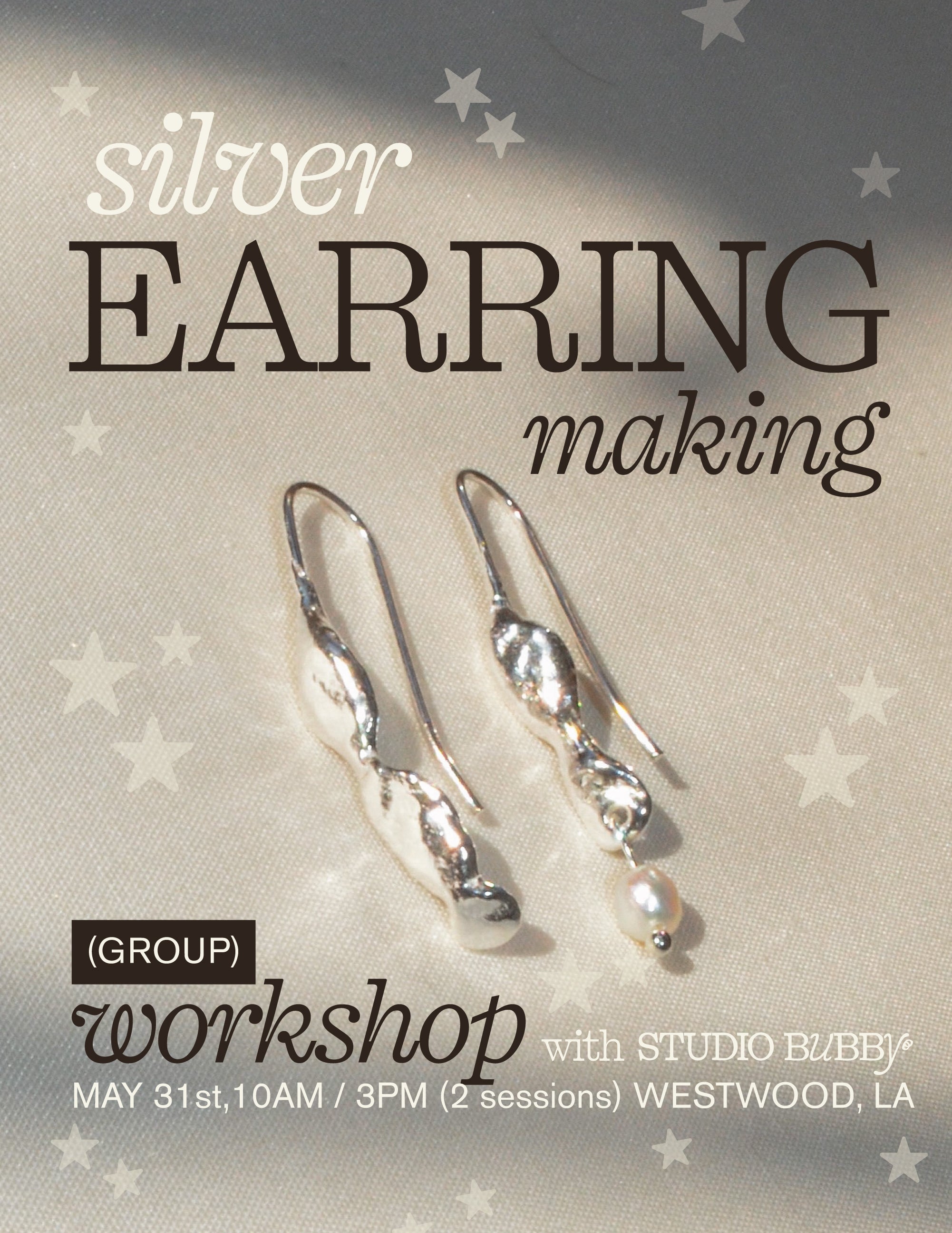 5/31 group workshop: silver earring making