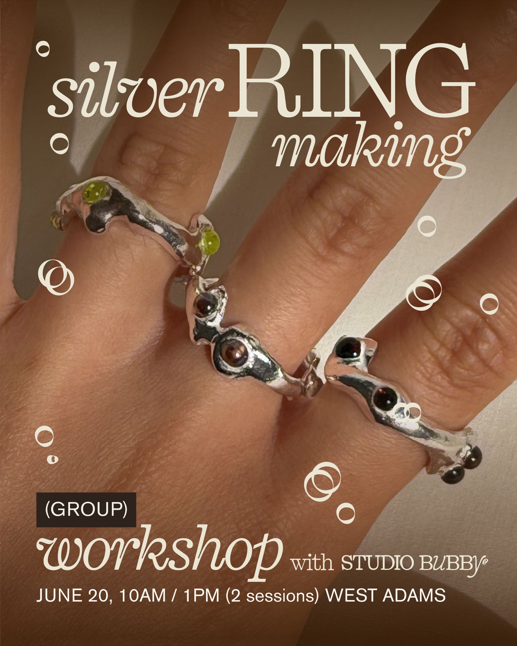 6/20 group workshop: silver ring making