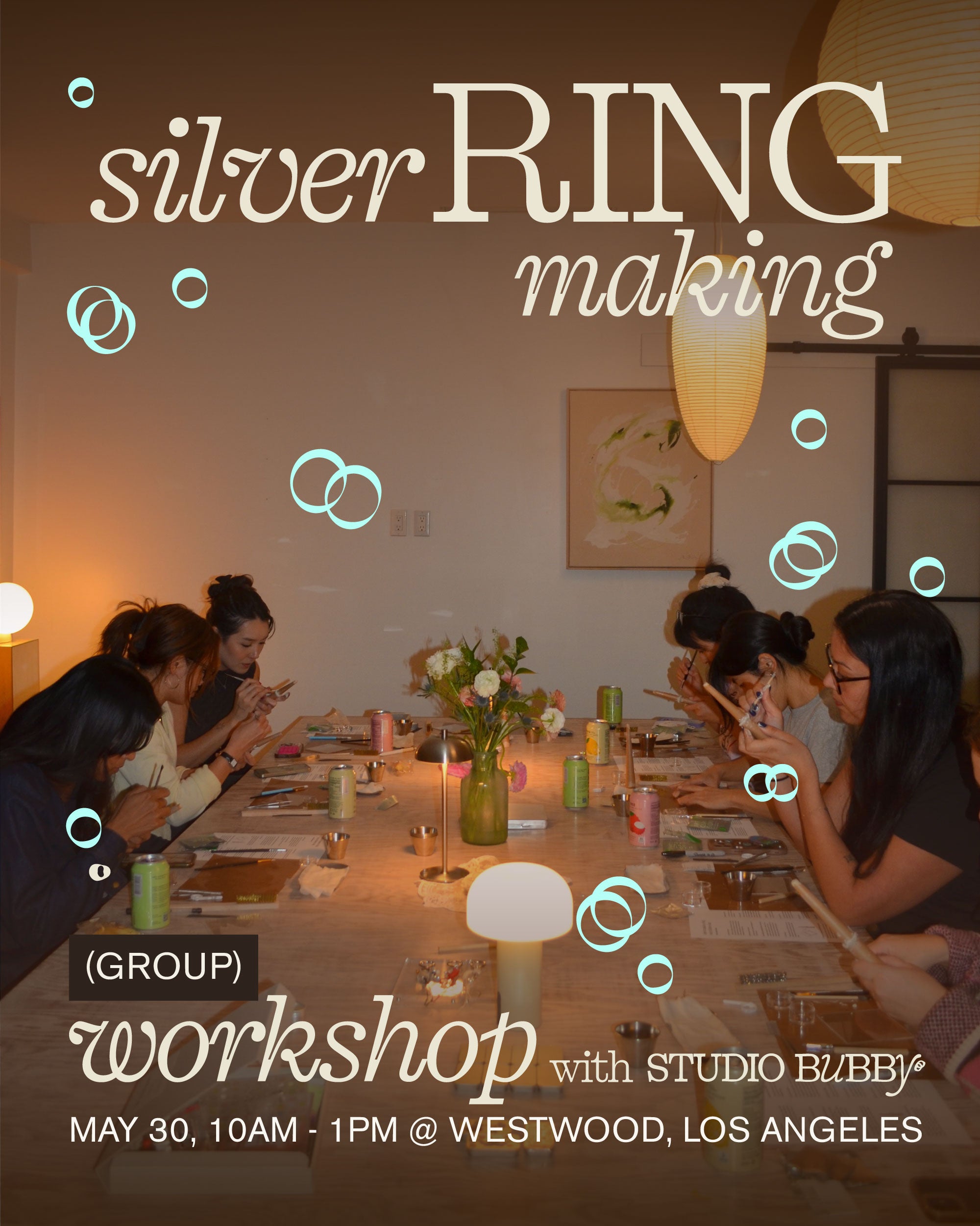 5/30 group workshop: silver ring making
