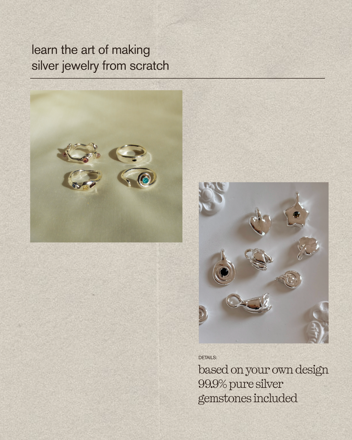 silver & matcha: make a ring or charm